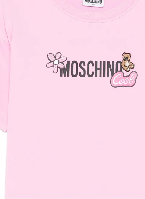 Рокля с флорален мотив Moschino Kids — снимка 3