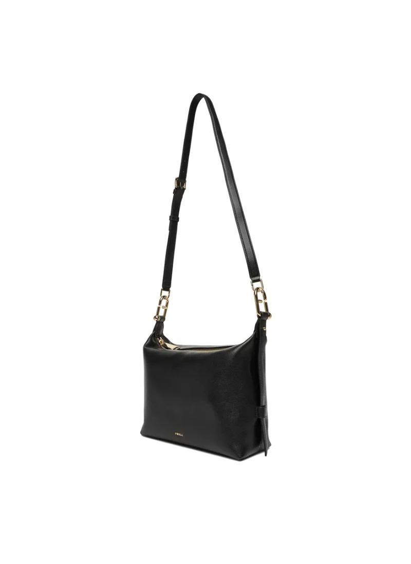 Кожена чанта Furla Tonie Nero M — снимка 5