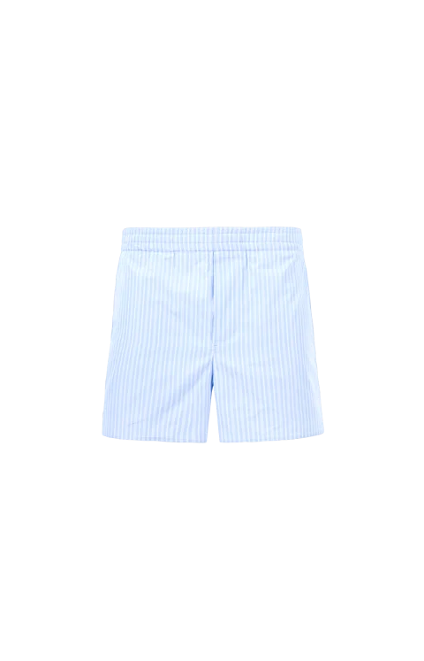 White Cotton Elasticated Shorts