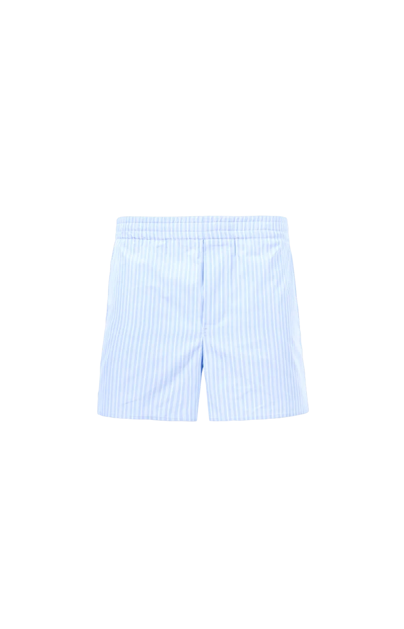 White Cotton Elasticated Shorts
