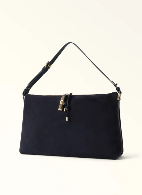 Велурена чанта Furla Debby Toni Mediterraneo — снимка 3