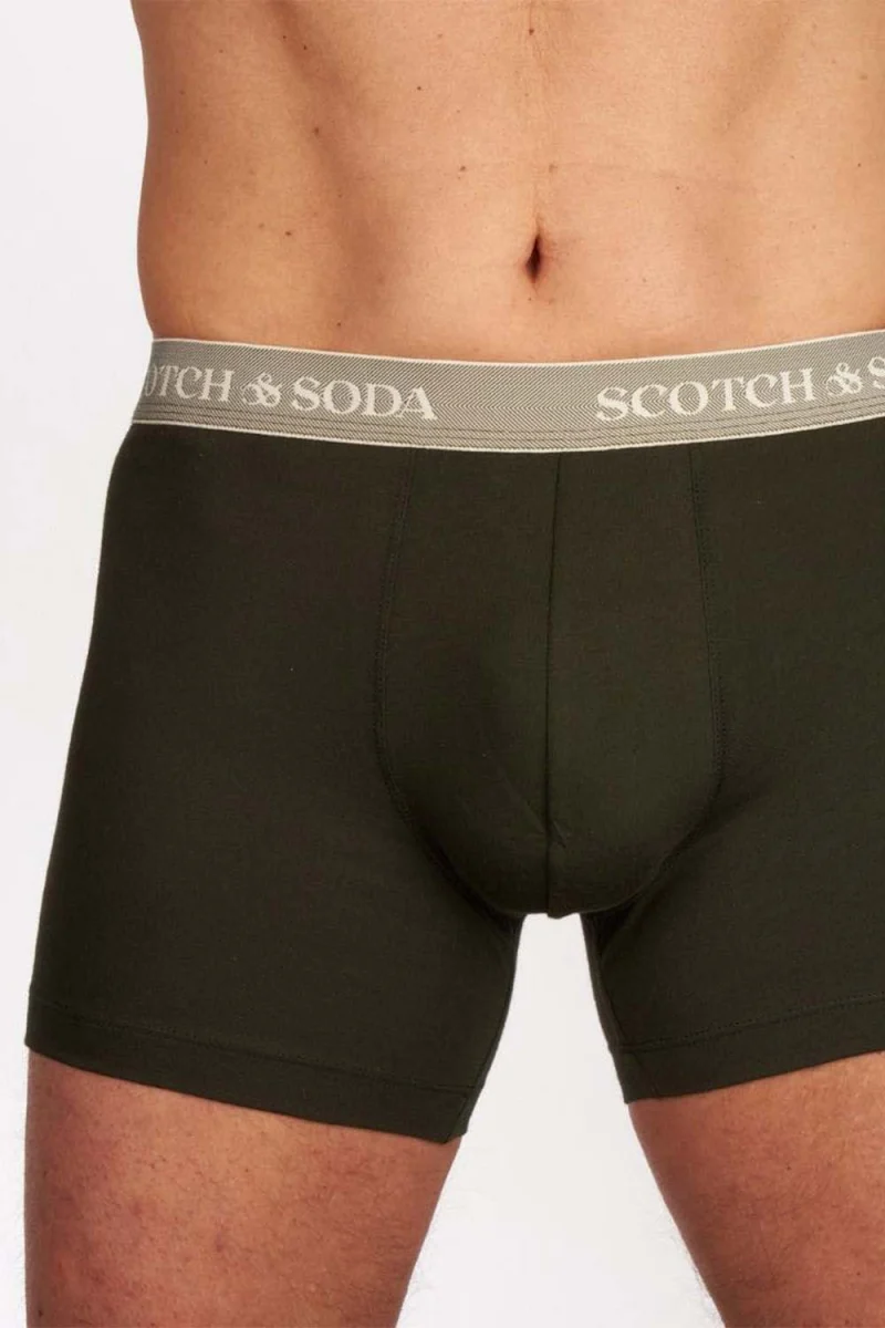 Бельо (Pack of 3) Scso Base Herringbone Boxer 701222705 SCU003.4 olive — снимка 2