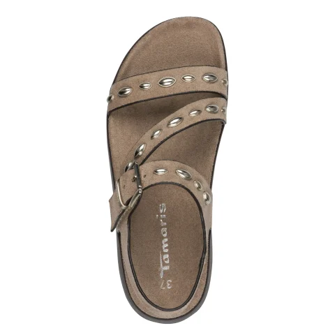 Дамски Равни Сандали TAMARIS – 1-28421-46-341 TAUPE — снимка 5