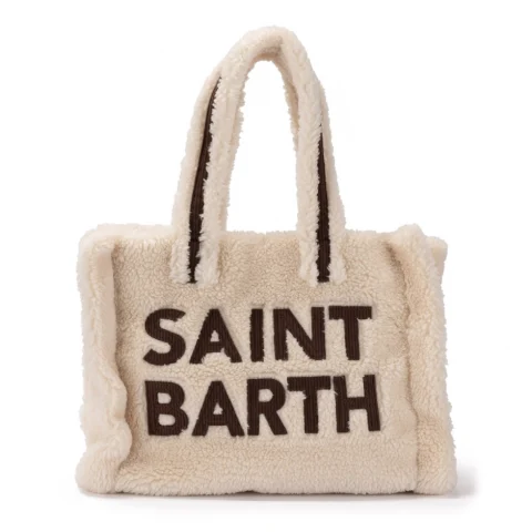 Дамска бежова чанта Colette Теddy SAINT BARTH