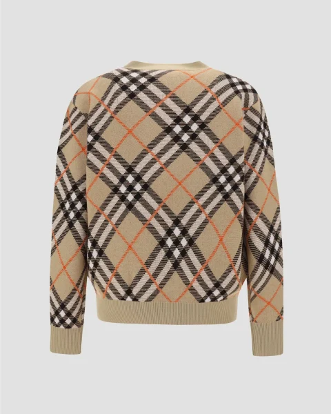 Check Wool Mohair Blend Cardigan — снимка 3