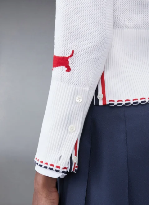 Жилетка от фино плетиво 'Hector' Thom Browne — снимка 5