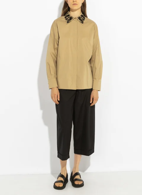 Риза с мъниста 'Oversized fit'' Max Mara Studio Mstgene — снимка 12