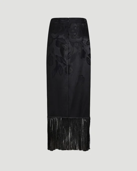 Jacquard Skirt with Fringe Details — снимка 2