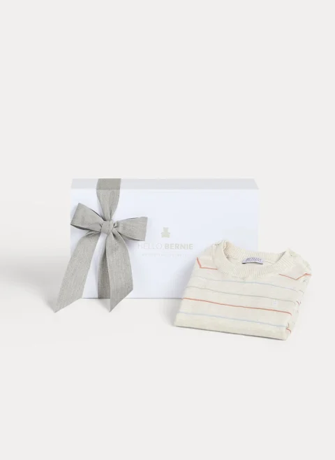 Раиран гащеризон от фино плетиво 'Bernie' Brunello Cucinelli Kids — снимка 4