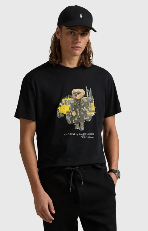 Памучна тениска с принт Polo Bear