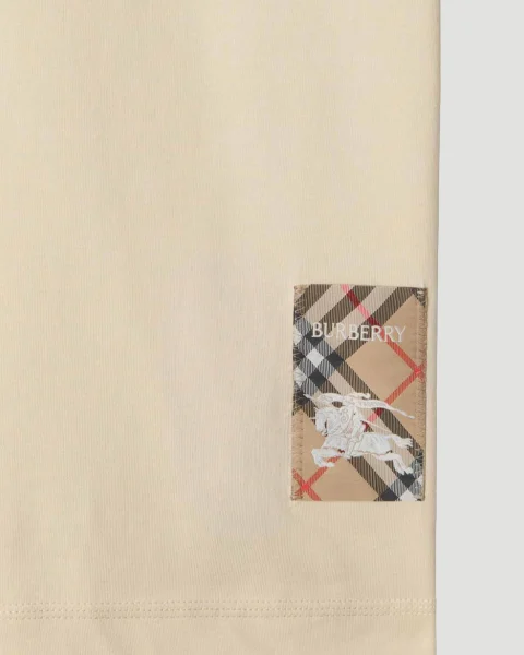 Check Label Cotton T-Shirt — снимка 3