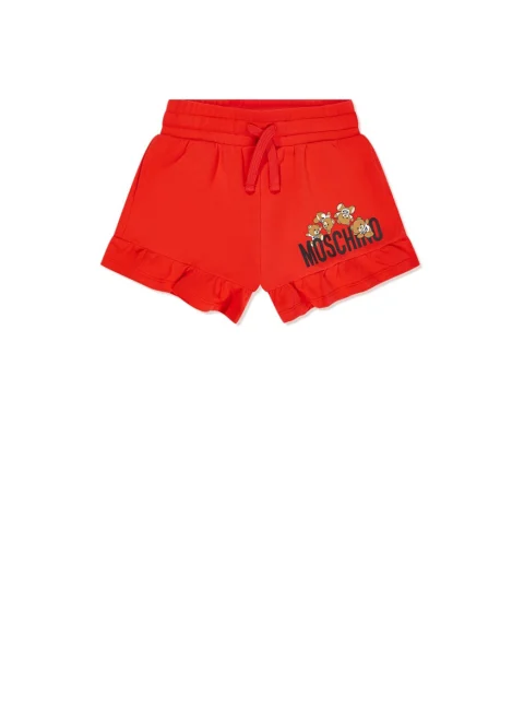 Къс панталон с лого принт Moschino Kids