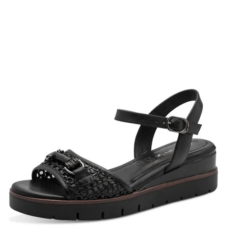 Дамски Сандали На Платформа TAMARIS – 1-28215-46-001 BLACK — снимка 3