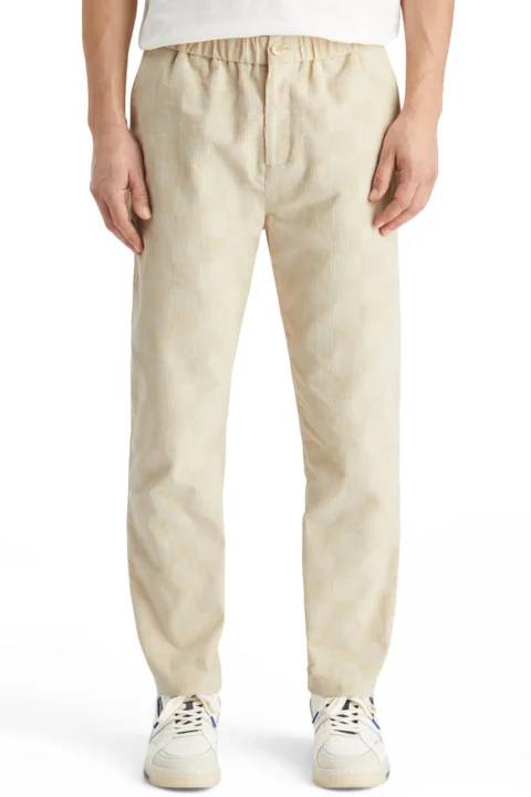 Панталон Fave-Check-Patterned Corduroy Jogger 178382 SC7347 parchment — снимка 2
