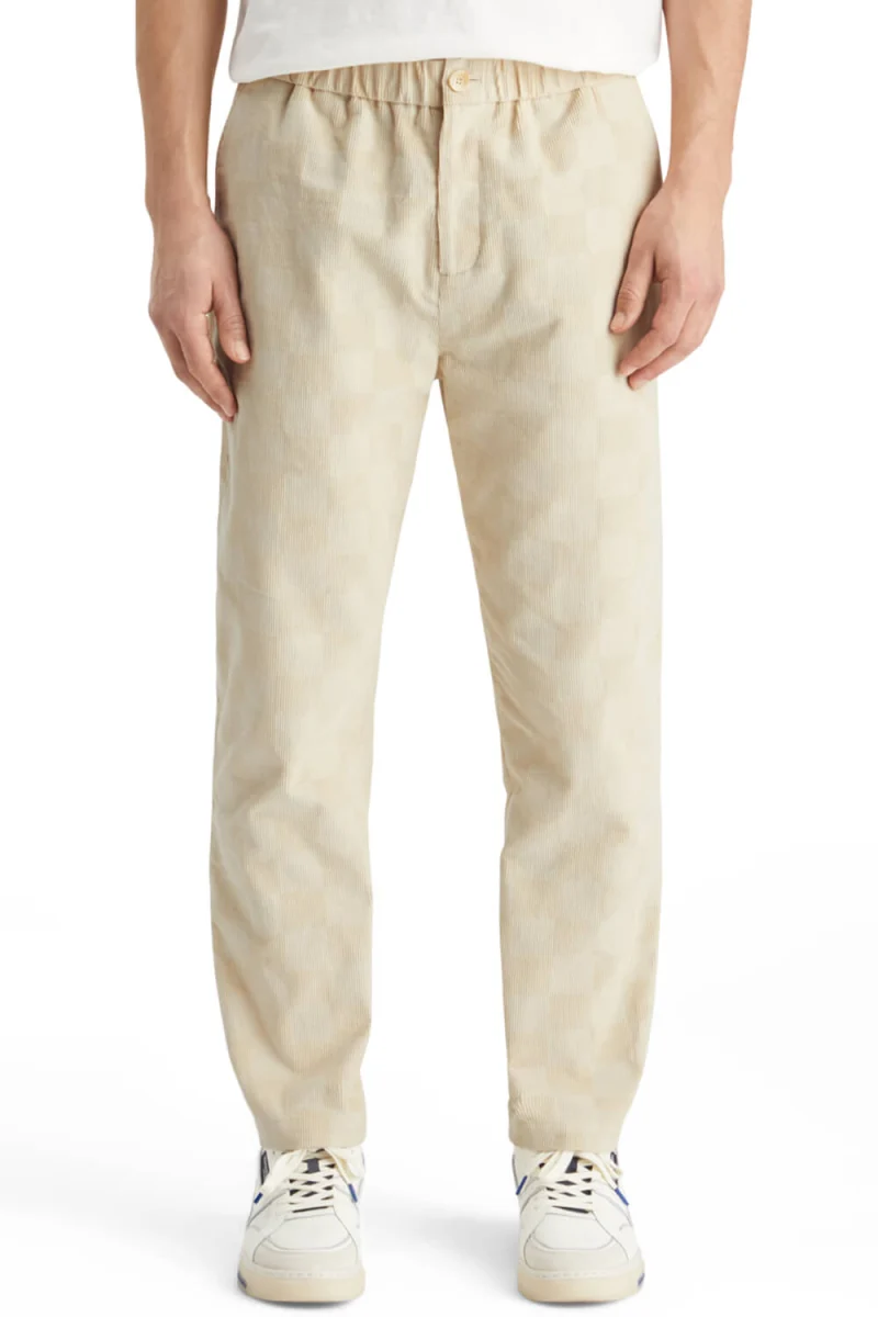 Панталон Fave-Check-Patterned Corduroy Jogger 178382 SC7347 parchment — снимка 2