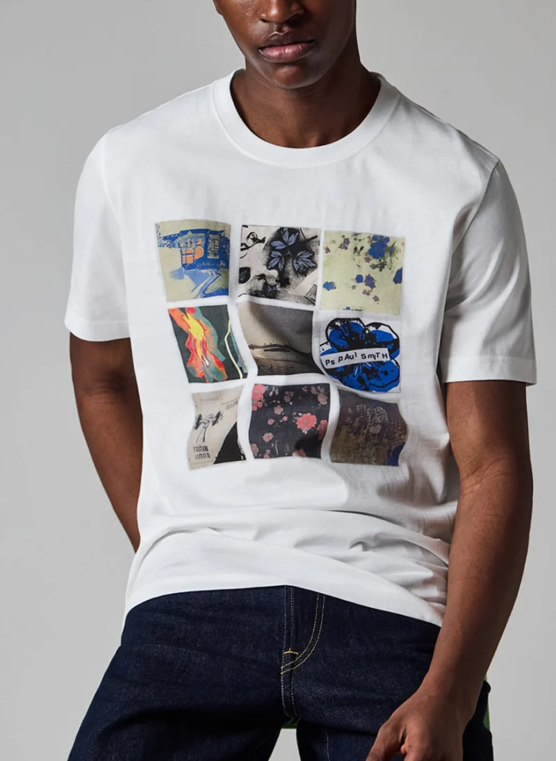Тишърт с принт 'Squares' PS Paul Smith — снимка 2