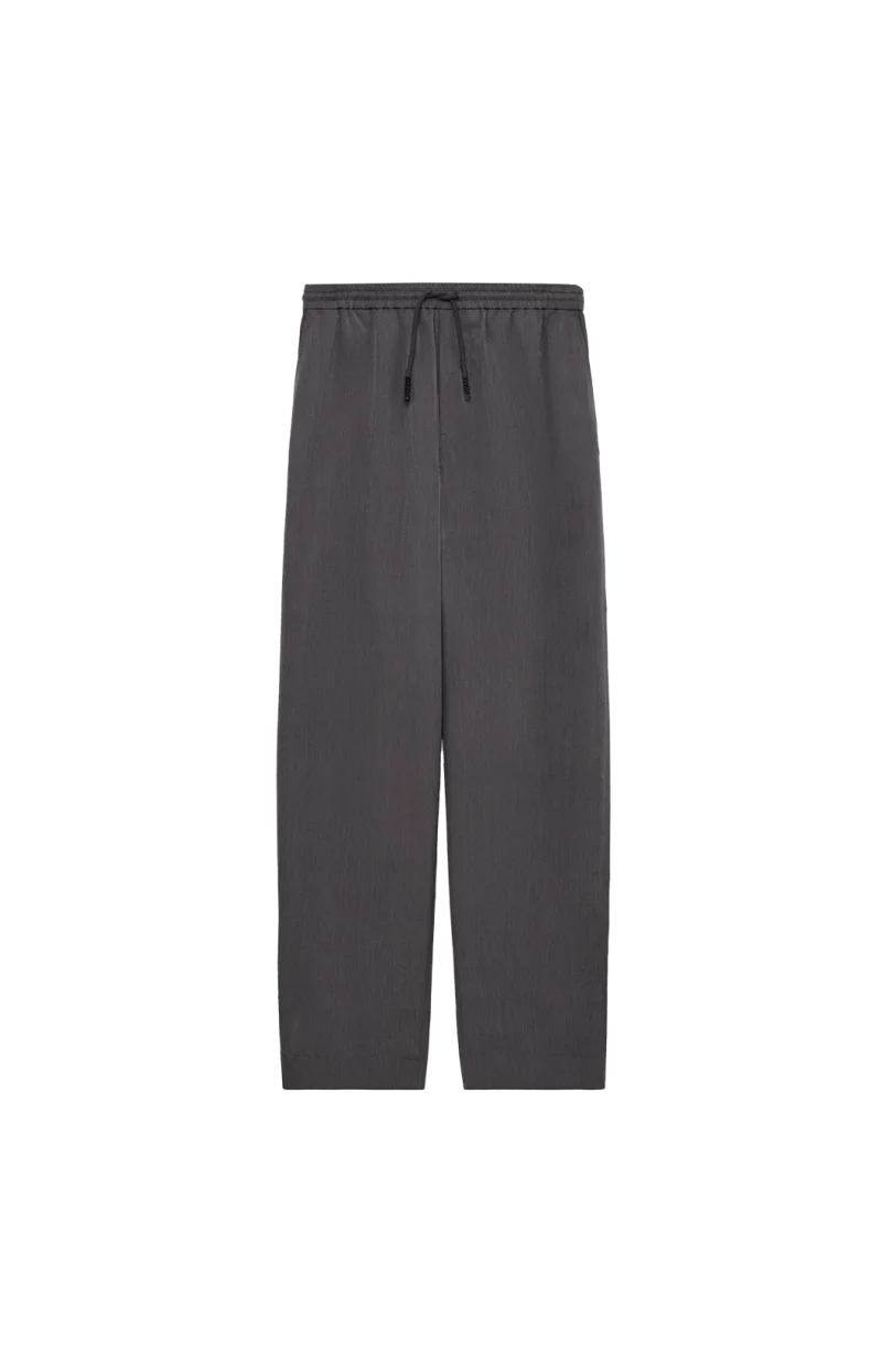 Drawstring Trousers in Cotton and Silk
