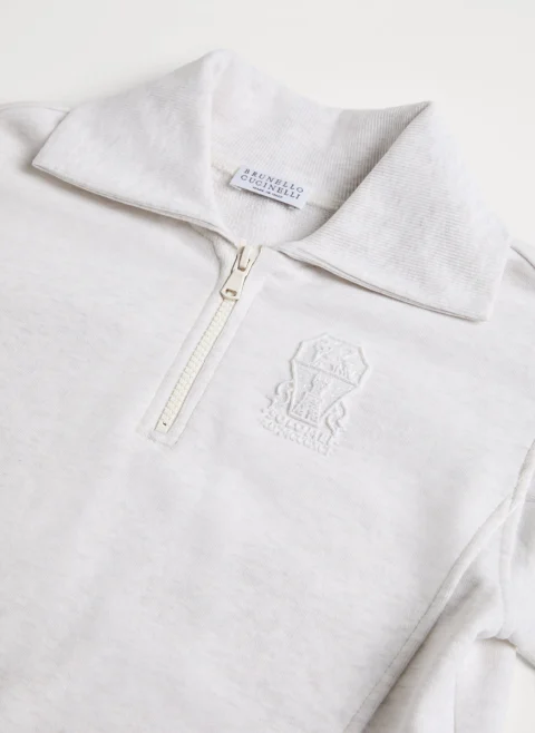 Суитшърт с лого Brunello Cucinelli Kids 12-12+ — снимка 3