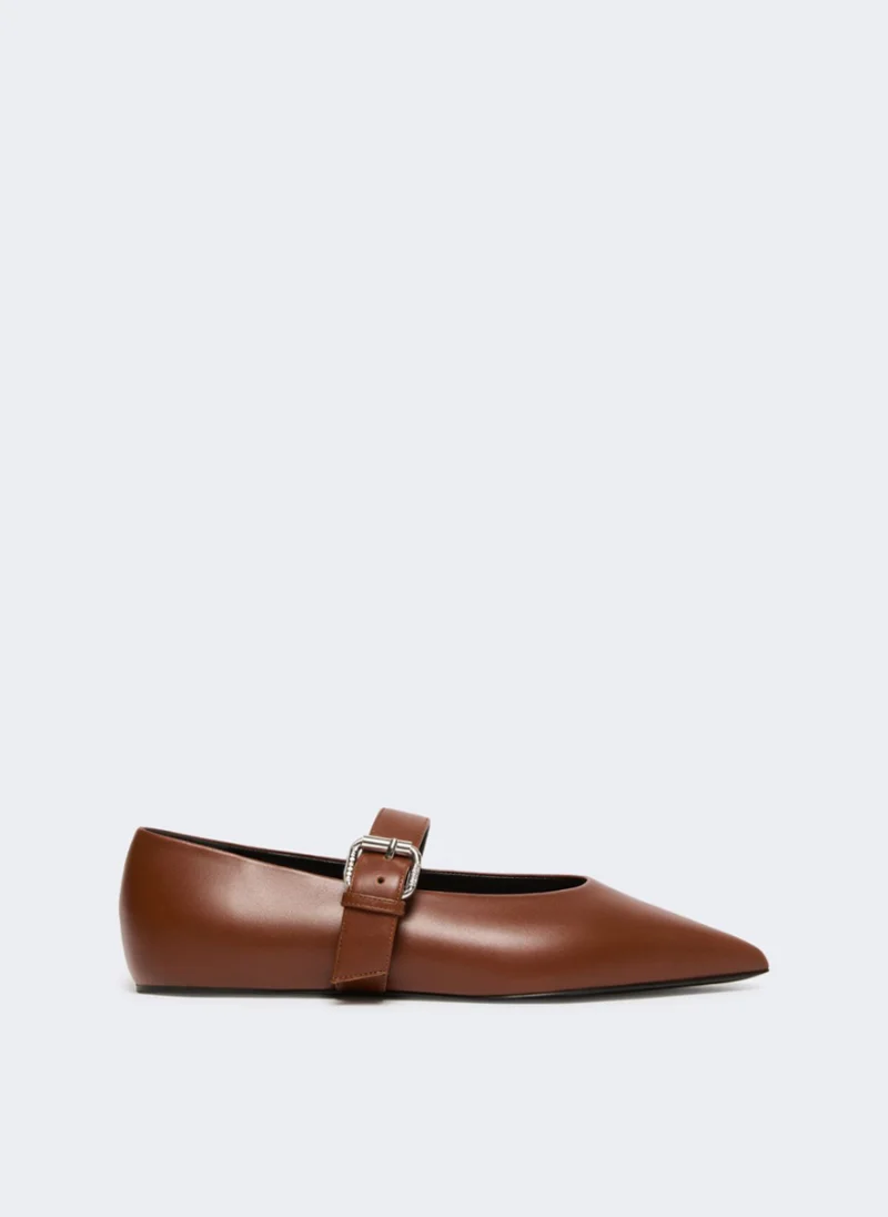 Кожени балеринки Weekend Max Mara Wkagel