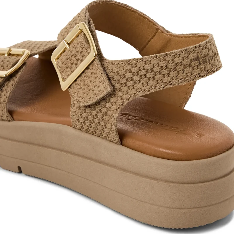 Дамски Сандали На Платформа TAMARIS – 1-28209-46-330 TAUPE STRUCT. — снимка 4