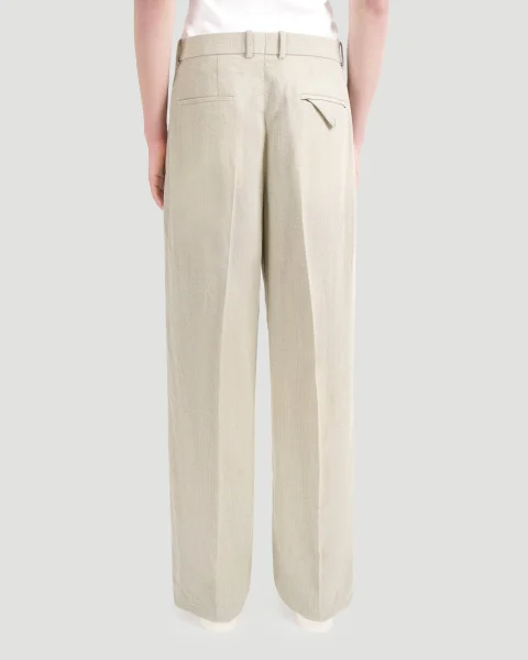 Wool Silk Mouline Trousers — снимка 2