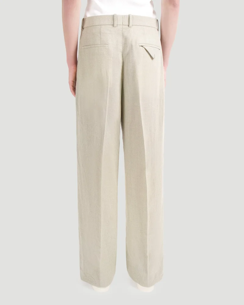 Wool Silk Mouline Trousers — снимка 2