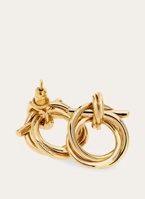 Обеци 'Twisted Gancini' Ferragamo — снимка 2