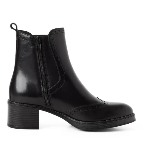 Дамски Боти На Ток TAMARIS – 1-25015-47-003 BLACK LEATHER — снимка 2