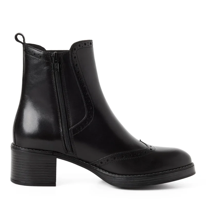 Дамски Боти На Ток TAMARIS – 1-25015-47-003 BLACK LEATHER — снимка 2