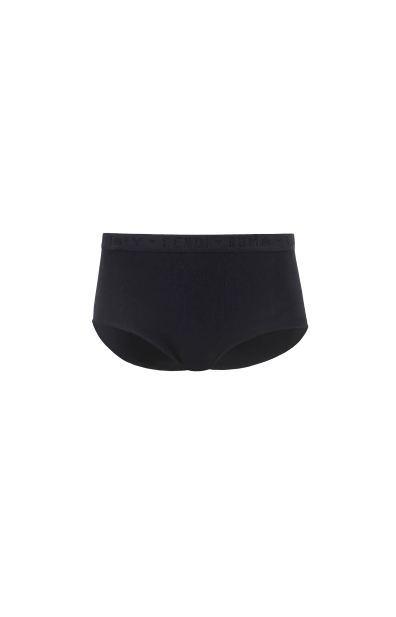 Logo Knitted Micro Shorts in Black