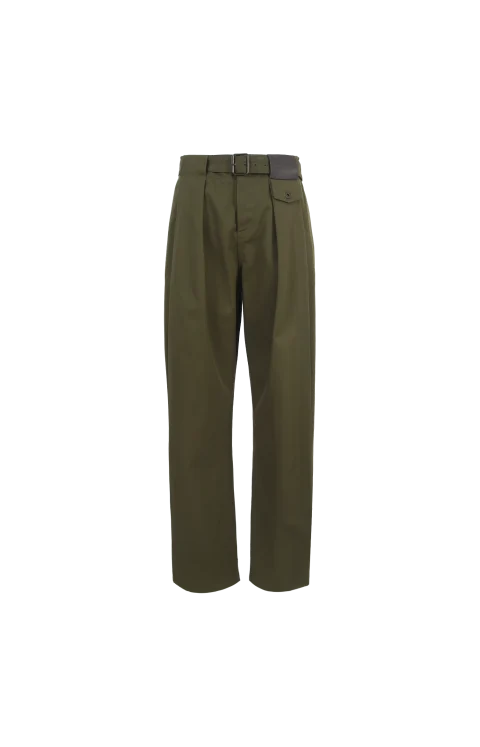 Trousers in Cotton and Silk