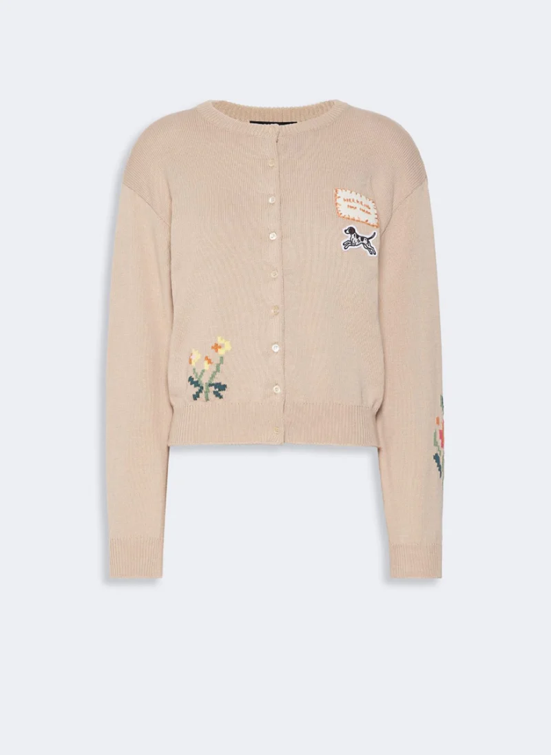 Жилетка с бродерия Weekend Max Mara Wkdteiera — снимка 12