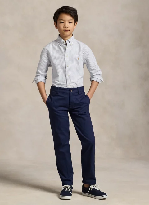 Раирана риза с бродерия Ralph Lauren Kids 7-14