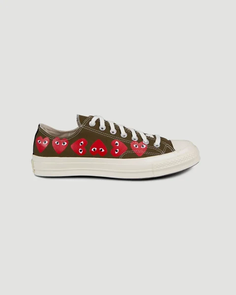 Converse x Comme des Garçons Play Low Top Sneakers in Khaki