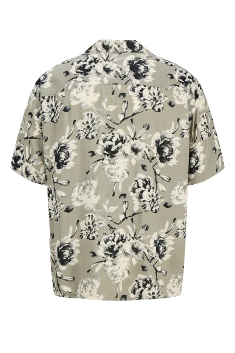 Риза Jjjeff Monochrome Aop Resort Ss 12289980 17-0613 TCX vetiver — снимка 2