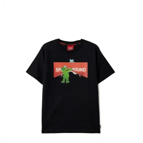 Детска черна памучна тениска SPRAYGROUND