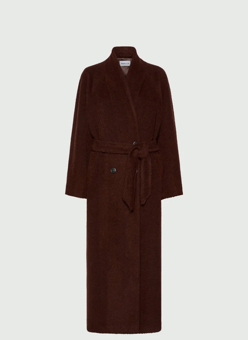 Палто с алпака 'Chevron' Marella Mllpipania — снимка 5