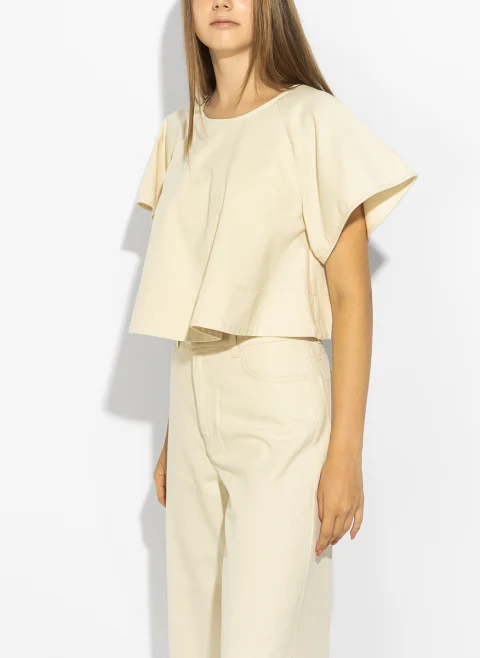 Блуза със скъсена дължина Weekend Max Mara Wkdforte — снимка 4