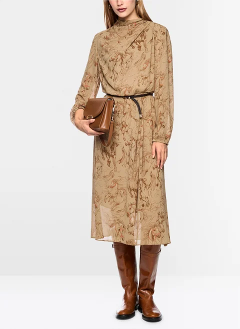 Миди рокля с принт Marc Cain Collections — снимка 8