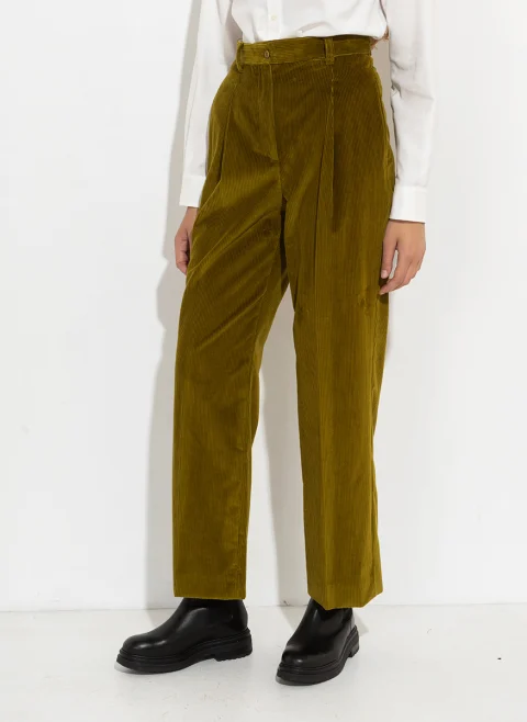 Панталон от рипсено кадифе Weekend Max Mara Ordine — снимка 11