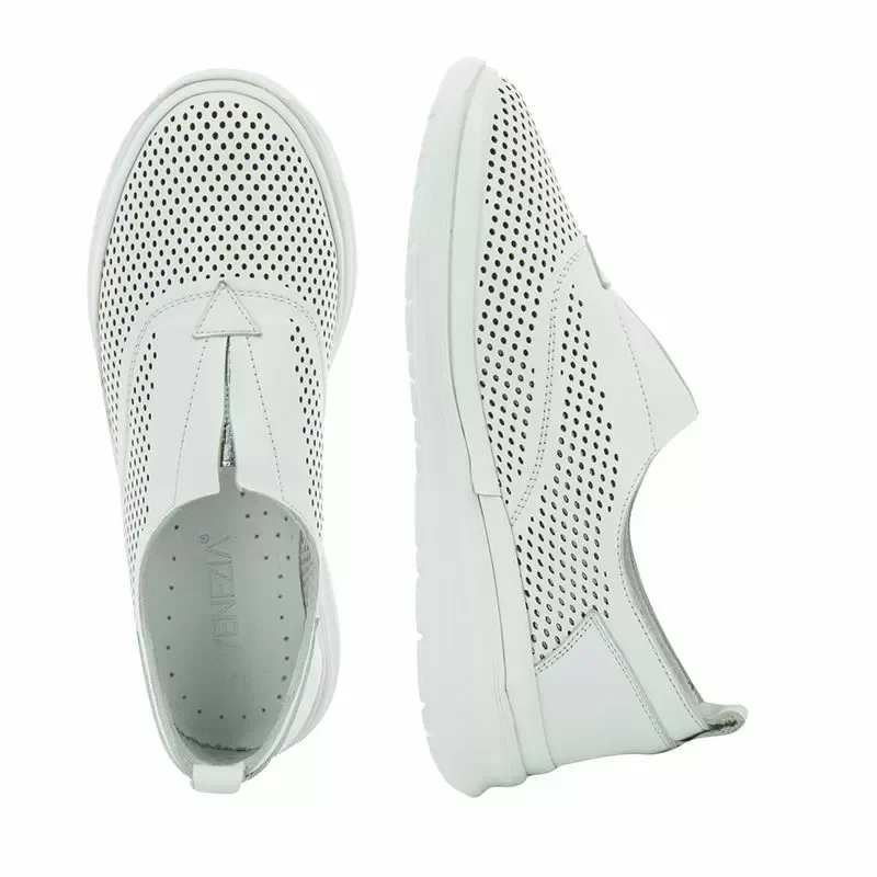 Дамски Ежедневни VENEZIA – 154-56 LEATHER WHITE — снимка 5