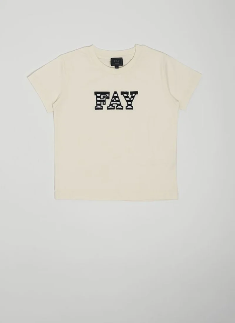 Тишърт с лого бродeрия Fay