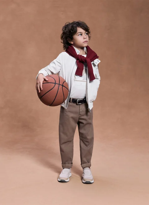 Тишърт с принт Brunello Cucinelli Kids 8-10 — снимка 5