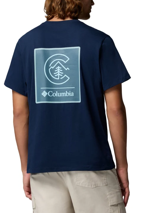 T-Shirt CSC Logo Back 2155011 464 collegiate navy, linework c badge — снимка 2