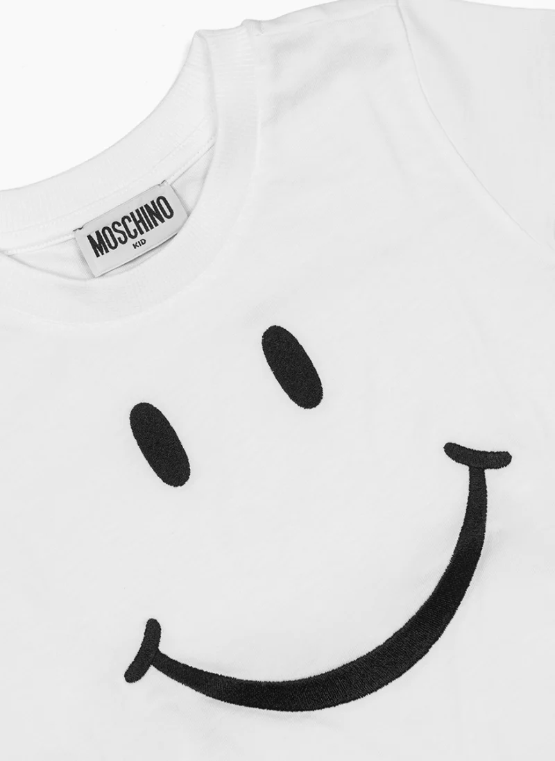 Тишърт с принт 'Smiley face' Moschino Kids — снимка 3