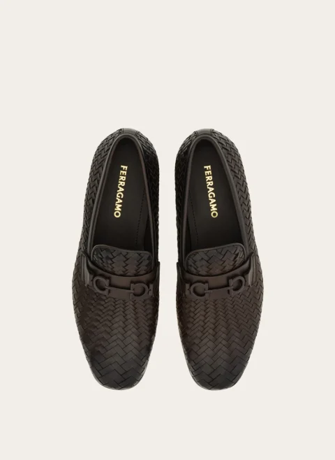 Мокасини с плетка от естествена кожа Ferragamo — снимка 3