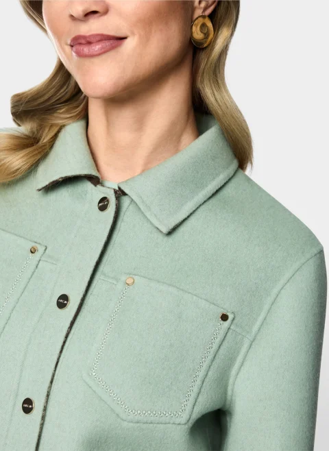 Двулицево яке от вълна Marc Cain Collections — снимка 3