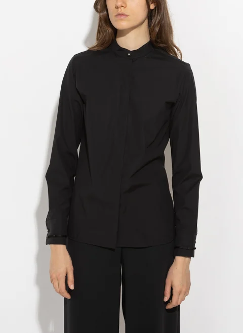 Риза от памучен поплин Max Mara Otranto — снимка 3
