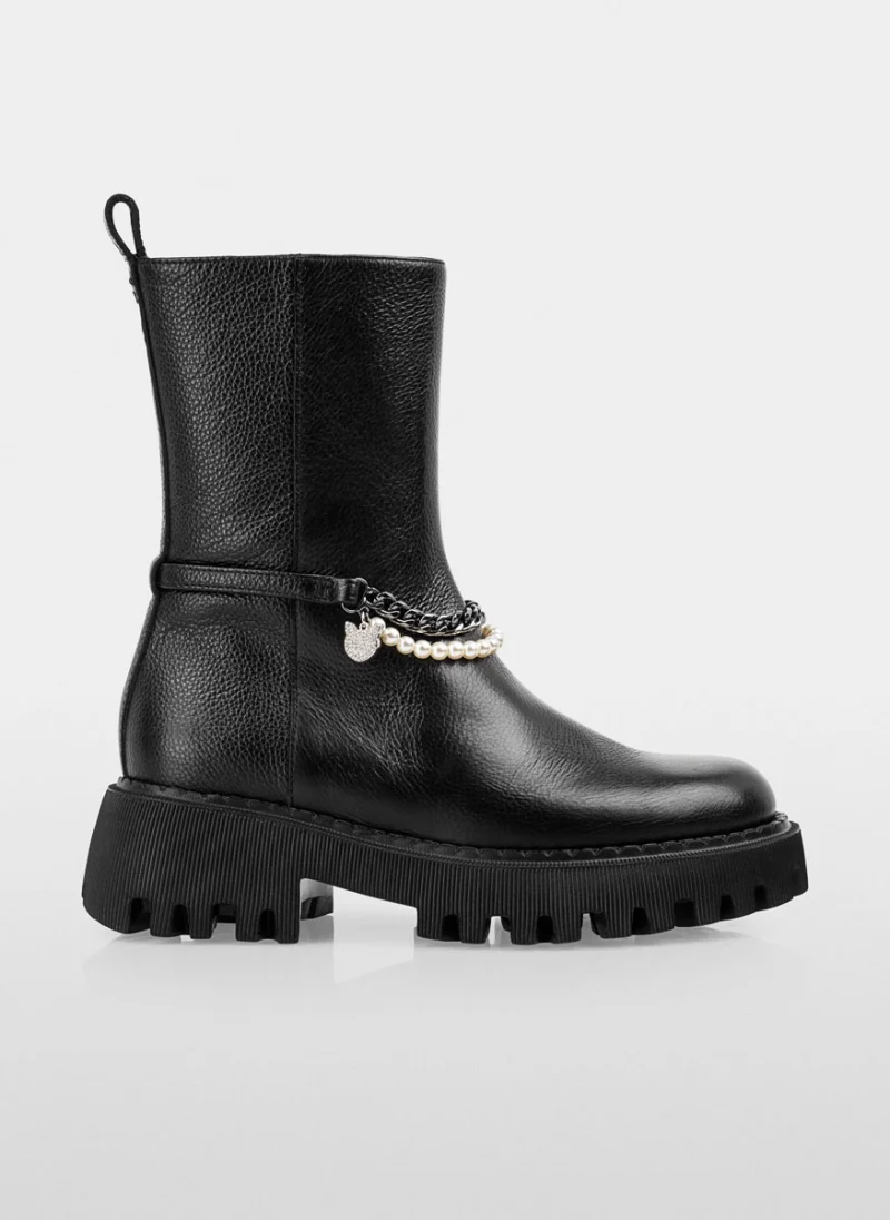 Кожени боти с декоративни перли Marc Cain Sports