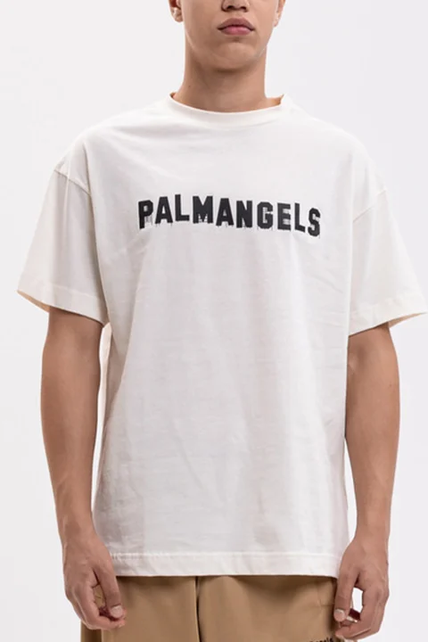 T-Shirt Palm Hills Regular PAMAA001JR018-0310 off white-black — снимка 2
